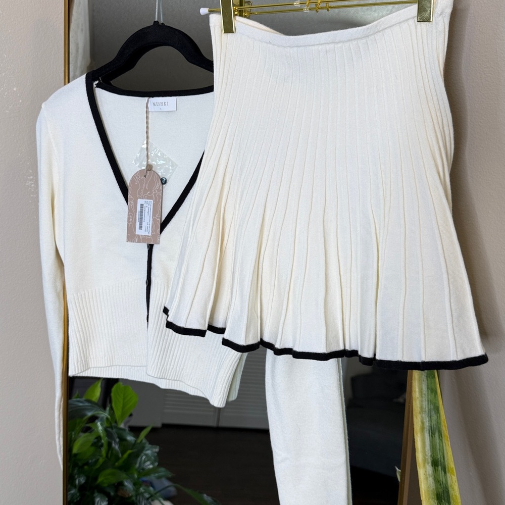 Meshki Jolene Cardigan Mini Skirt Set - Picture 3 of 4